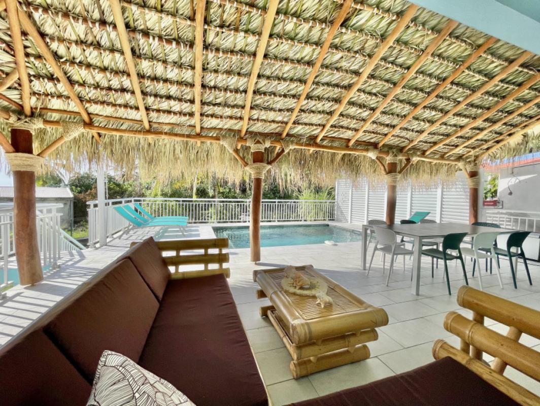 location villa Martinique 8 personnes Le Diamant vue mer terrasse piscine1
